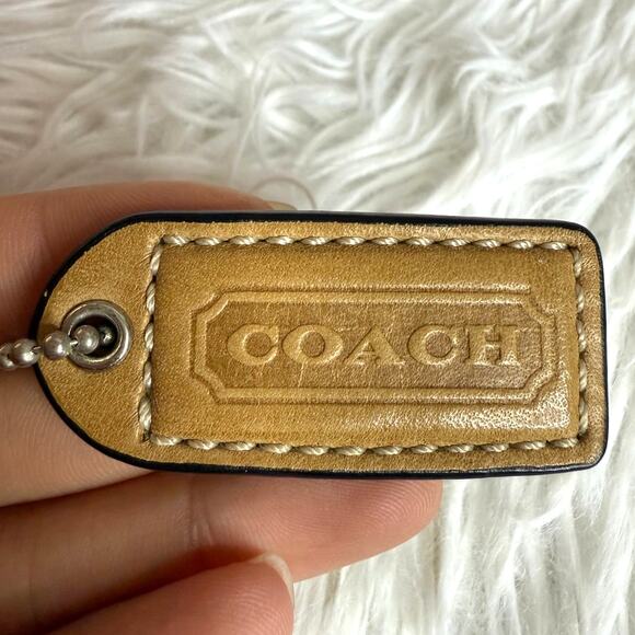 1.5" y2k COACH Vintage Fob Bag Charm Hang tag Hangtag - Picture 1 of 2